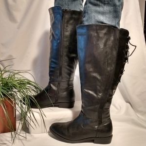 Avenue Abbey Black Laced Back Boots Sz. 9